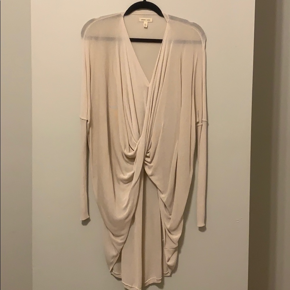Silence + Noise Drapey Twist Top - Cream